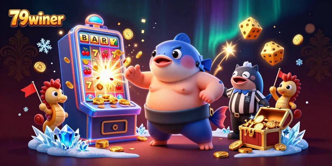 Spin the reels with excitement at 79winer's underwater casino, featuring vibrant characters and thrilling jackpots.