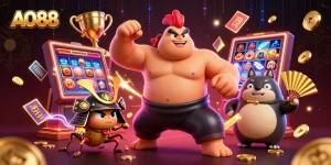 Experience excitement at AO88 with sumo wrestler and samurai-themed gambling action.