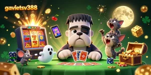 Experience high-stakes action at gavietsv388's vibrant casino scene featuring thrilling characters and jackpots.