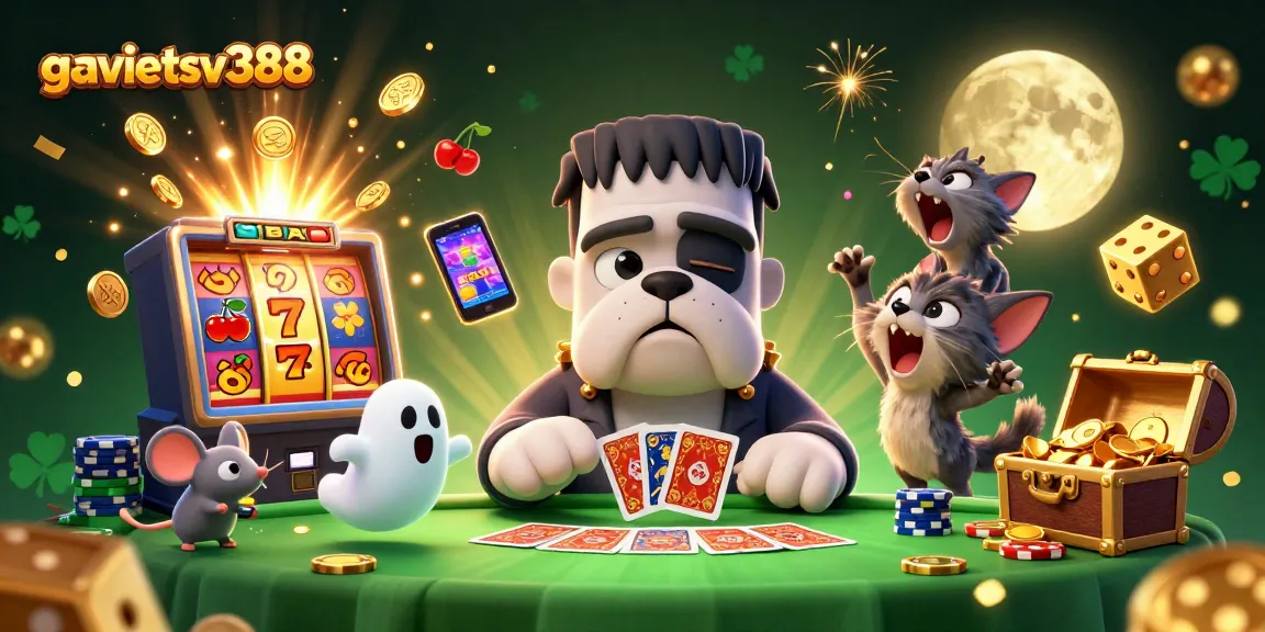 Experience high-stakes action at gavietsv388's vibrant casino scene featuring thrilling characters and jackpots.