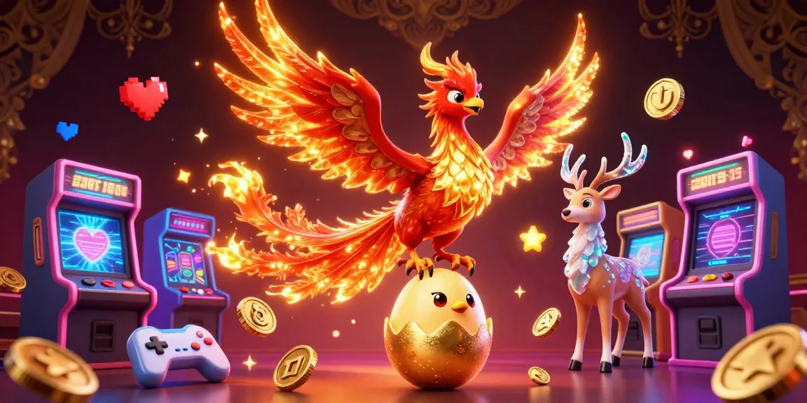 Bet big with tonic at the online casino, featuring a phoenix scene with gaming elements.
