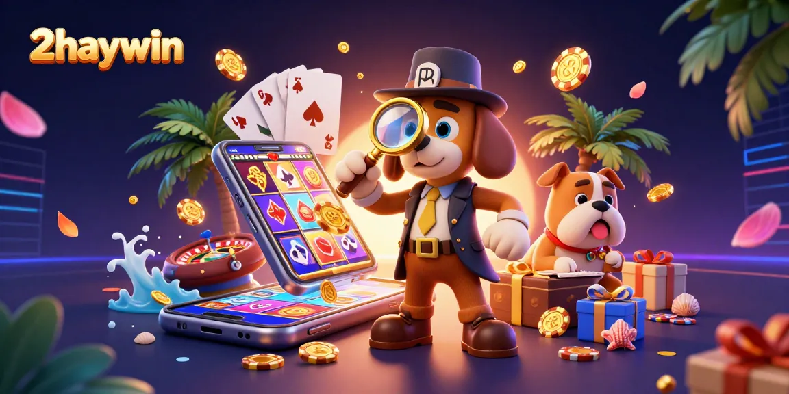 Engage in thrilling casino adventures at 2haywin with a detective seeking treasure among vibrant gaming elements.