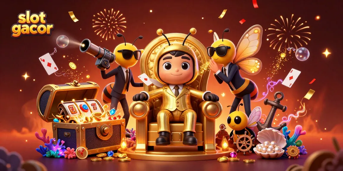 Slot gacor dengan boss lebah dan pengawal wasp, memberikan kesan kasino yang menakjubkan.