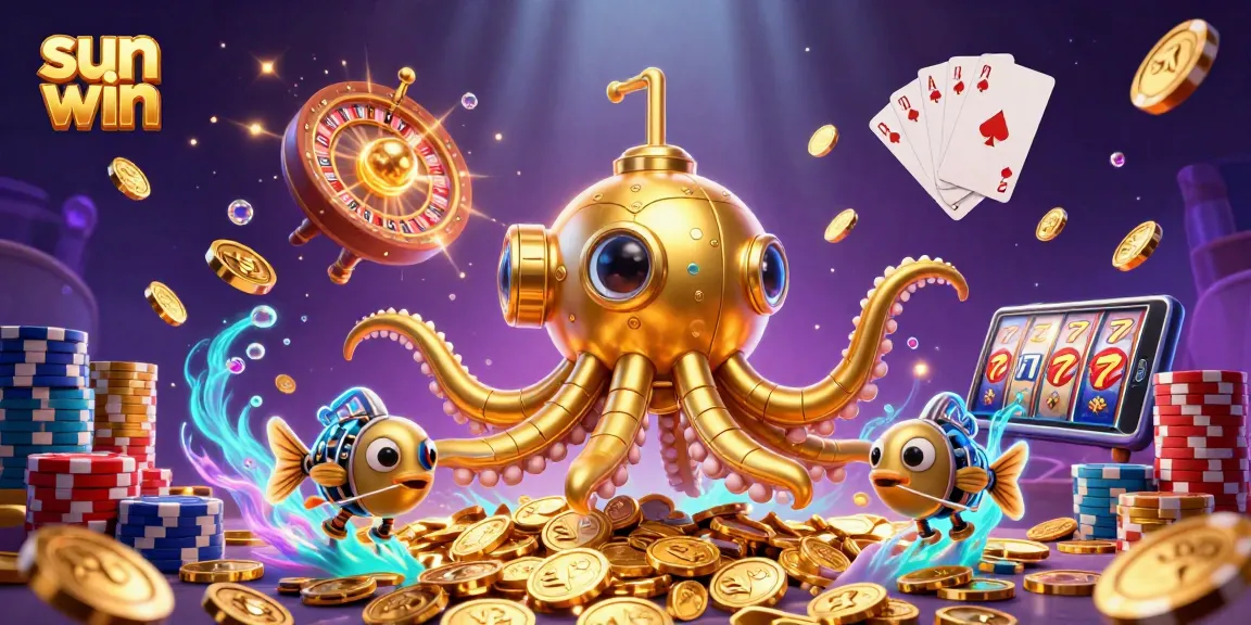 Experience thrilling gameplay and big wins at sun win with captivating 3D illustrations of casino excitement.
