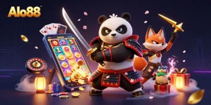 Alo88 offers dynamic gaming experiences with a fierce samurai panda and winning slots action.
