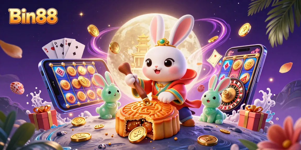 Win big at Bin88 with a vivid 3D scene of fortune and casino excitement.