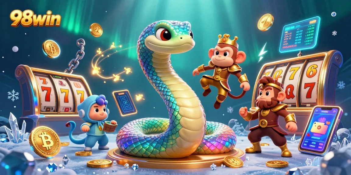 Win big at 98win with exciting jackpot slot action illustrated in vibrant 3D.