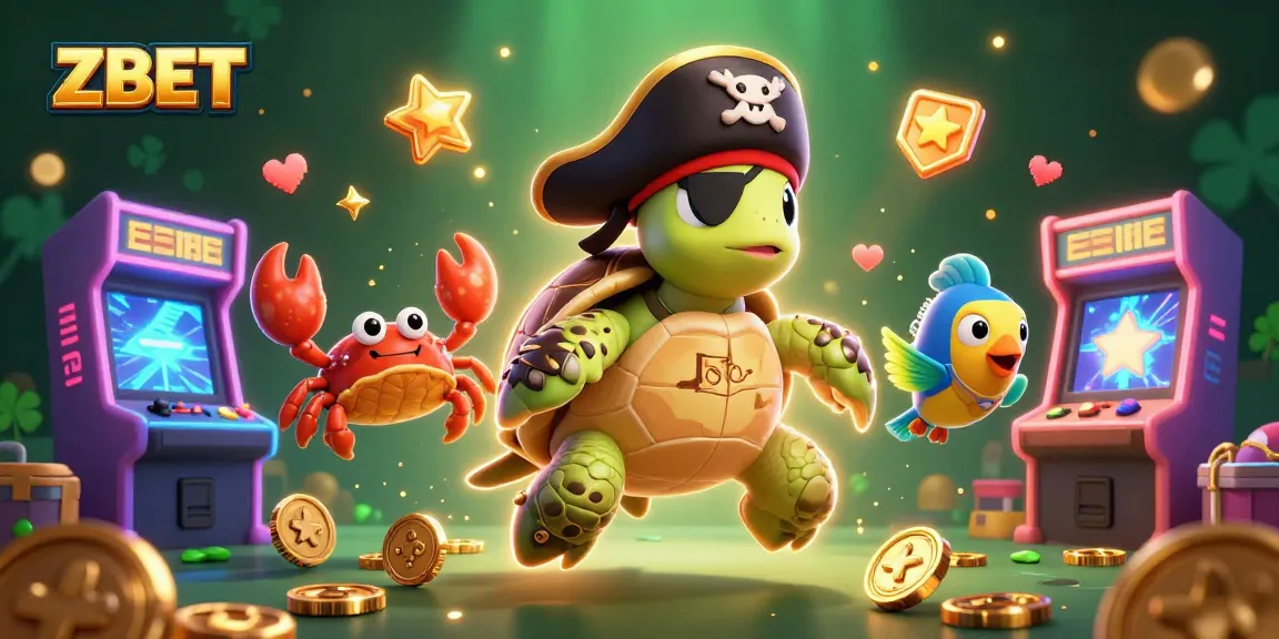 ZBET engages players with a lively scene featuring colorful game elements and vibrant characters in a gambling environment.