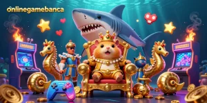 Enter the thrilling world of onlinegamebanca, where a golden hamster king reigns over a vibrant casino game realm.
