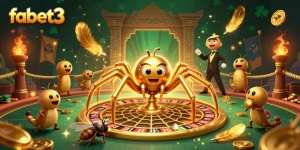 Watch fabet3's thrilling roulette wheel scene with a spider, fly, and centipede in action.