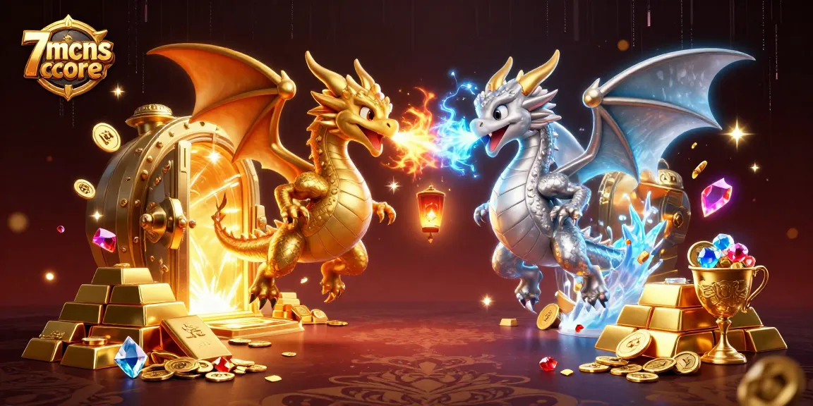 Engage in thrilling gameplay with 7mcnscore's enchanting dragons and dazzling treasure in a vibrant casino world.
