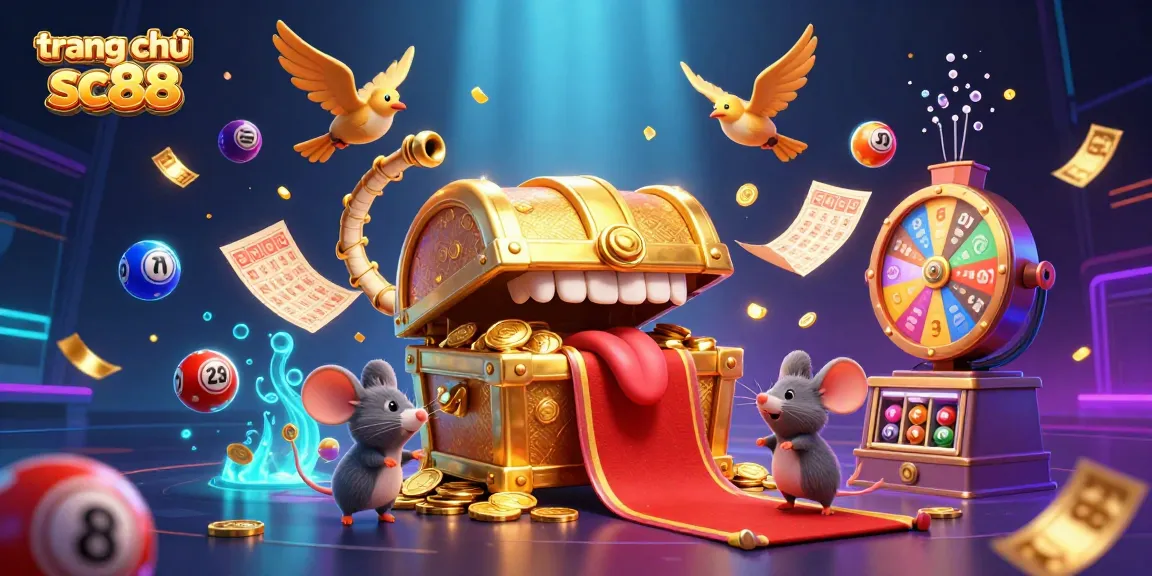 Engage with the vibrant scene at trang chủ sc88 showcasing dynamic lottery elements and treasure-filled adventures.