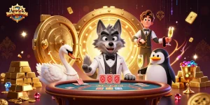 Bet on link-judi-bola with elegant characters amidst treasures and excitement in a casino scene