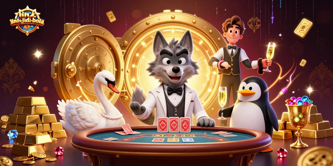 Bet on link-judi-bola with elegant characters amidst treasures and excitement in a casino scene